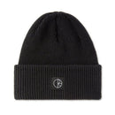 POLAR SKATE CO. DOUBLE FOLD BEANIE MERINO BLACK 【 ポーラー ダブル フォールド ビーニー メリノ ブラック 】