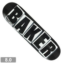 BAKER BRAND LOGO BLACK / WHITE DECK 8.0 【 ベイカー ブランド ロゴ ブラック ホワイト デッキ 】