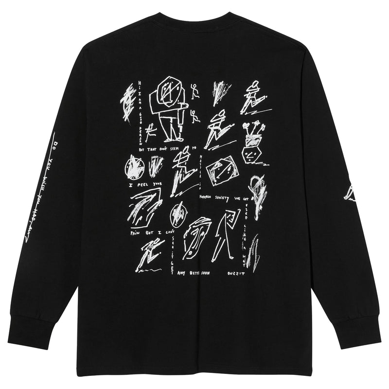 POLAR SKATE CO. SAD AT TIMES LONGSLEEVE BLACK 【 ポーラー サド アット タイムズ ブラック 長袖  】