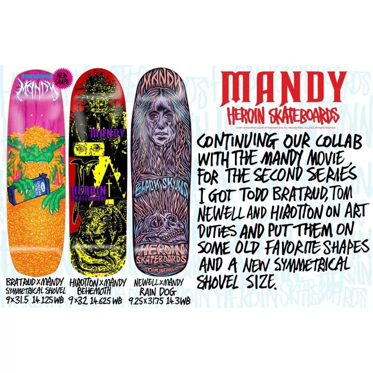 HEROIN MANDY x HIROTTON DECK 9.4 【 ヘロイン マンディ x ヒロットン