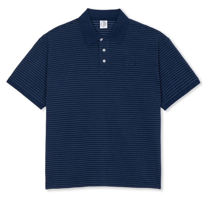 POLAR SKATE CO. SURF POLO SHIRT DOTS DARK BLUE【 ポーラー スケート サーフ ポロシャツ ドット   ダークブルー  】