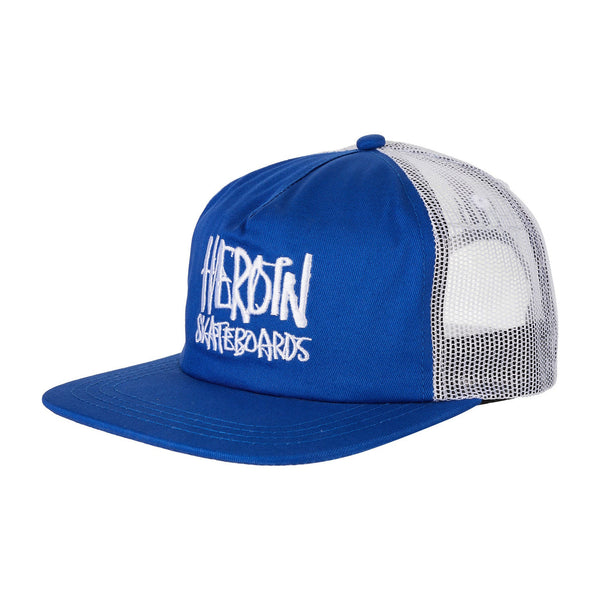 HEROIN MARKER TRUCKER HAT ROYAL BLUE【 ヘロイン マーカー トラッカー ハット ロイヤル ブルー 】