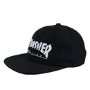 THRASHER MAGAZINE LOGO FELT SNAPBACK CAP BLACK 【 スラッシャー マガジン ロゴ フェルト スナップバック キャップ ブラック 】