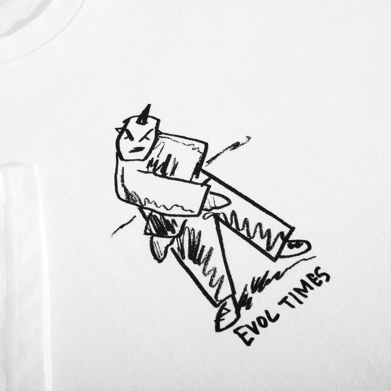 POLAR SKATE CO. EVOL TIMES TEE WHITE【 ポーラー エボル タイムズ  Tシャツ ホワイト 】