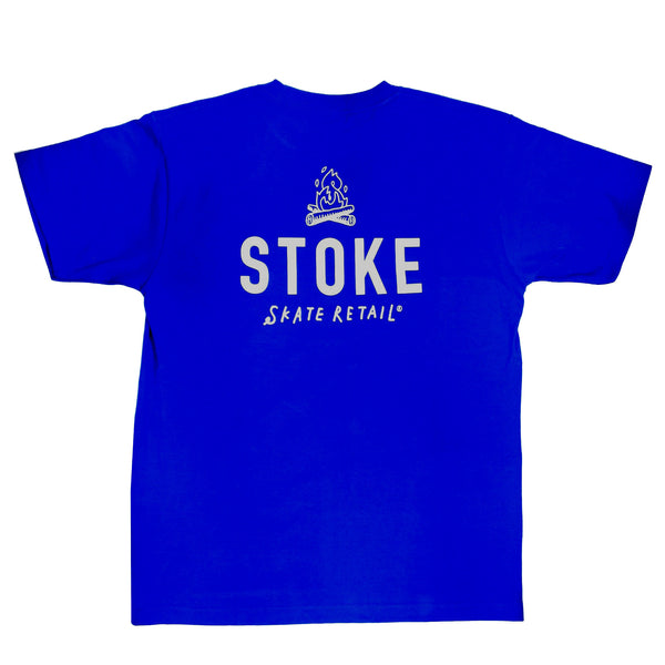 STOKE BONFIRE CREW TEE ROYAL BLUE 【 ストーク ボン ファイヤー クルー Tシャツ ロイヤルブルー 】