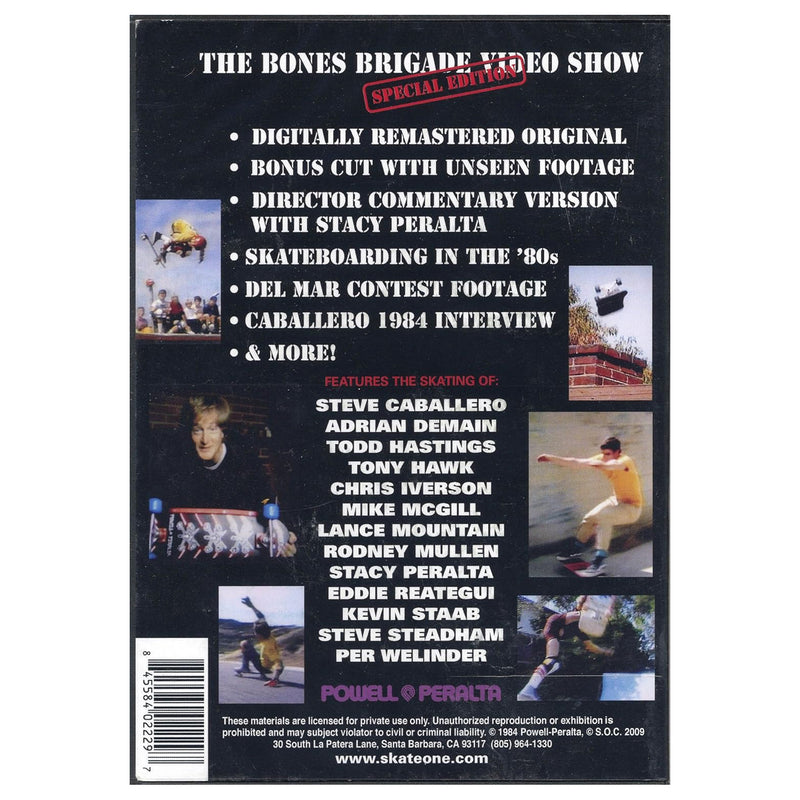 POWELL-PERALTA  BONES BRIGADE VIDEO SHOW SPECIAL EDITION 【 パウエル ペラルタ ボーンズ ブリゲード ビデオショー スペシャルエディション DVD 】