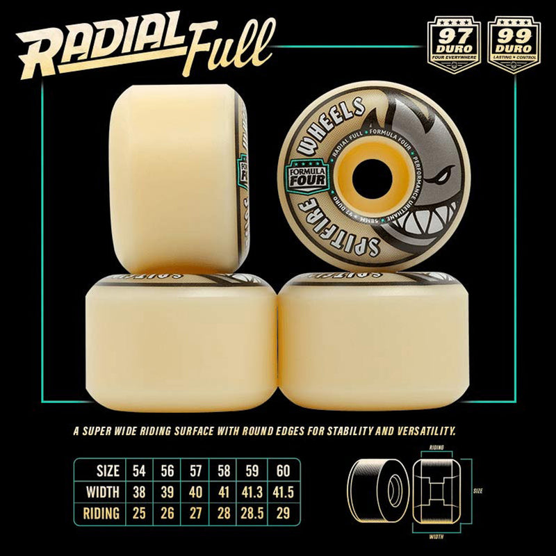 スケートボード SPITFIRE (F4) RADIAL FULL 97DURO 54mm SPITFIRE FORMULA FOUR RADIAL FULL 97DURO 54mm 【 スピット