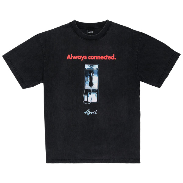 APRIL ALWAYS CONNECTED TEE - VINTAGE BLACK 【 エイプリル オールウェイズ コネクテッド  Tシャツ ヴィンテージ ブラック  】