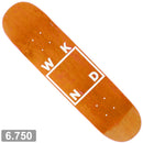 WKND MINI WHITE LOGO DECK 6.750 ORANGE【 ウィークエンド ミニ ホワイト ロゴ デッキ オレンジ 】