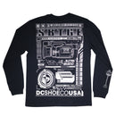DC X SABOTAGE LONG SLEEVE T SHIRT NAVY / WHITE 【 ディーシー x サボタージュ ロング スリーブ Tシャツ ネイビー / ホワイト 長袖 】