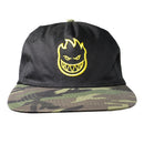 SPITFIRE BIGHEAD SNAPBACK CAP BLACK/ CAMO / YELLOW 【 スピットファイア ビッグヘッド スナップバック キャップ ブラック / カモ / イエロー 】
