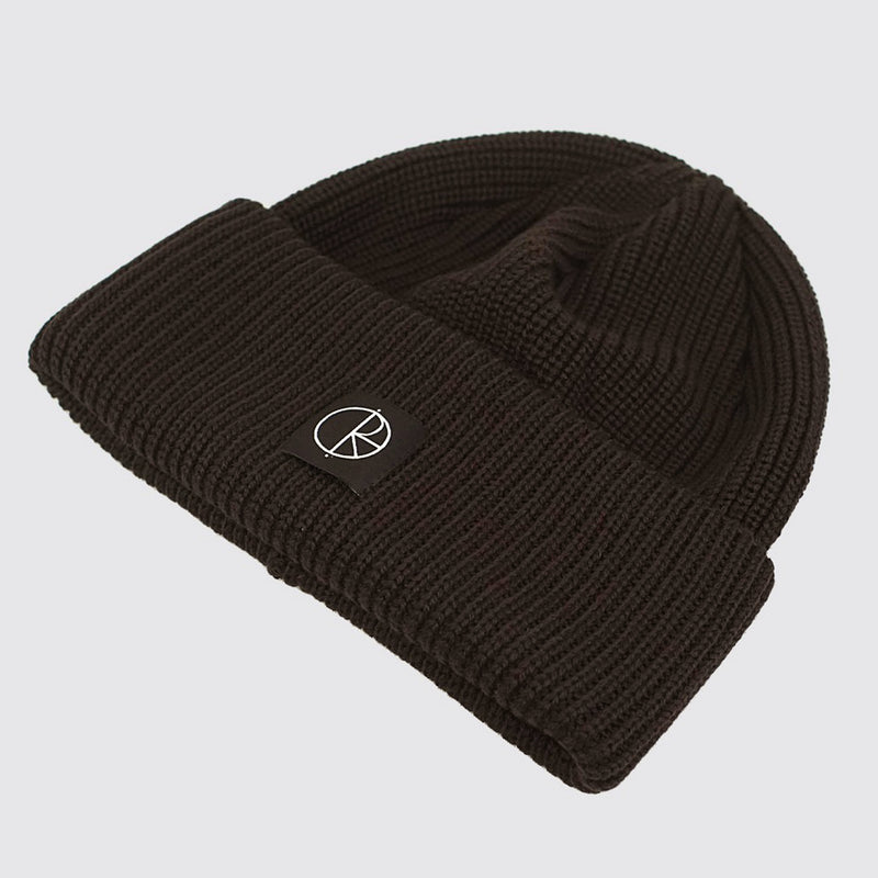 POLAR SKATE CO. DOUBLE FOLD BEANIE MERINO BROWN 【 ポーラー ダブル フォールド ビーニー メリノ ブラウン 】