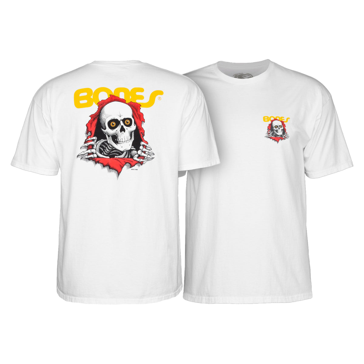 POWELL-PERALTA BONES RIPPER WHITE T-SHIRTS 【 パウエル ペラルタ