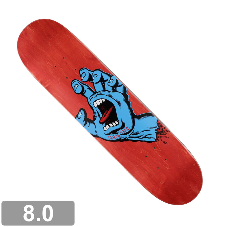 SANTA CRUZ SCREMING HAND DECK RED 8.0 【 サンタクルーズ スクリーミング ハンド レッド デッキ 】