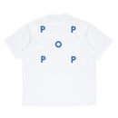 POP TRADING COMPANY POP LOGO T-SHIRTS WHITE/DUTCH BLUE【 ポップ ロゴ Tシャツ ホワイト/ダッチブルー 】