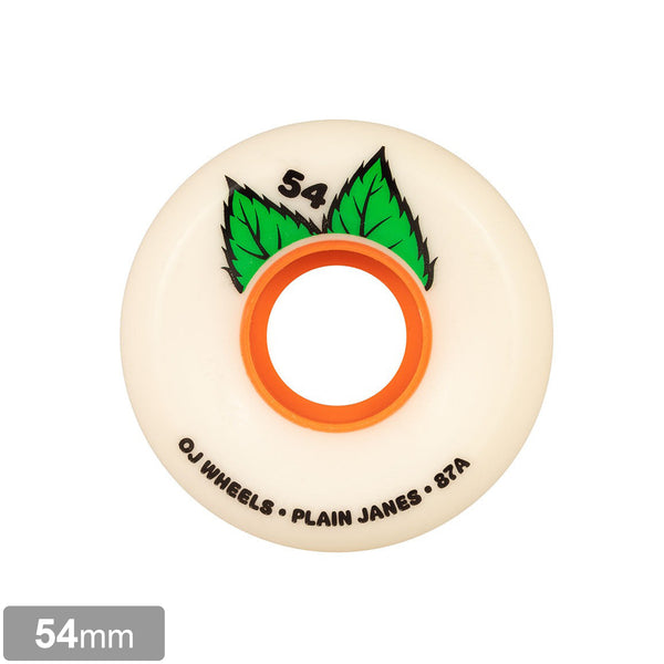 OJ PLAIN JANE KEYFRAME LEAF WHITE 87A 54mm 【 OJ プレイン ジェーン キーフレーム ホワイト セミソフトウィール 】