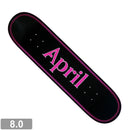 APRIL OG LOGO PINK BLACK HELIX DECK 8.0 【 エイプリル OG チーム ロゴ ピンク ブラック ヘリックス デッキ 】