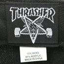THRASHER MAGAZINE LOGO FELT SNAPBACK CAP BLACK 【 スラッシャー マガジン ロゴ フェルト スナップバック キャップ ブラック 】