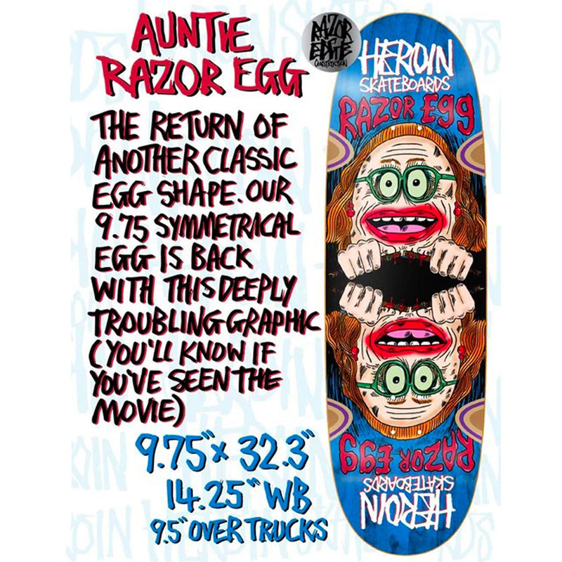 HEROIN AUNTIE RAZOR EGG DECK 9.75 GOLD 【 ヘロイン アンティー