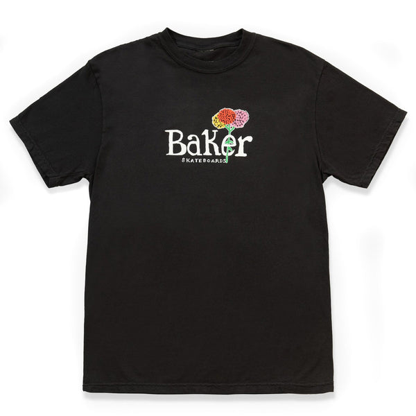 BAKER FLEURS TEE WASHED BLACK 【 ベイカー フルール Tシャツ ウォッシュ ブラック 】