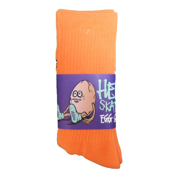 HEROIN BIG EGG SOCK NEON ORANGE 【 へロイン ビッグ エッグ ソックス ネオン オレンジ  】