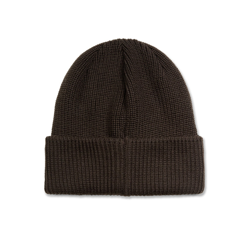 POLAR SKATE CO. DOUBLE FOLD BEANIE MERINO BROWN 【 ポーラー ダブル フォールド ビーニー メリノ ブラウン 】