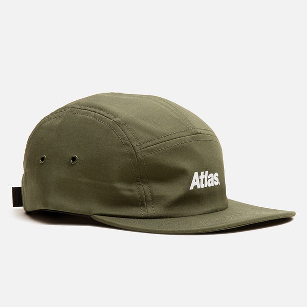 ATLAS LOGO ５ PANEL HAT OLIVE 【 アトラス ロゴ 5 パネル キャップ オリーブ 】