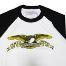 ANTI HERO BASIC EAGLE 3/4 SLEEVE RAGLAN TEE WHITE 【 アンタイヒーロー ベーシック イーグル 3/4 スリーヴ ラグラン Tシャツ ホワイト 】