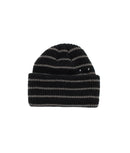 POP TRADING COMPANY POP STRIPED BEANIE BLACK/CHARCOAL 【 ポップ ストライプ ビーニー ブラック / チャコール 】