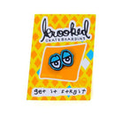 KROOKED EYES LAPEL PIN TEAL 【 クルキッド アイズ ラペル ピン ティール 】