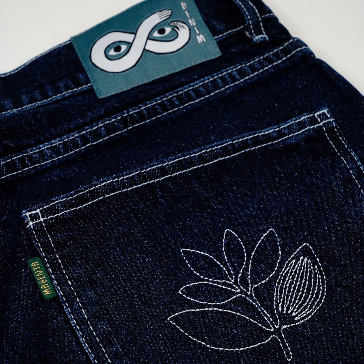 MAGENTA OG DENIM LONG SHORTS BLUE【 マゼンタ OG デニム ロング