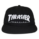 THRASHER MAGAZINE LOGO FELT SNAPBACK CAP BLACK 【 スラッシャー マガジン ロゴ フェルト スナップバック キャップ ブラック 】