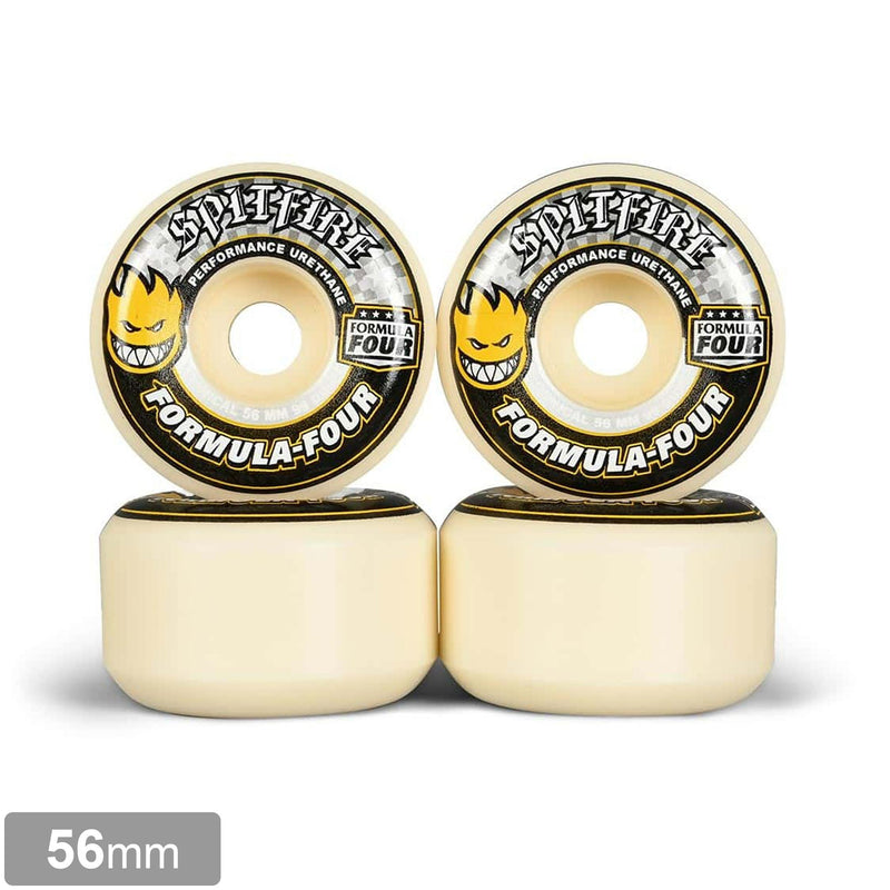 SPITFIRE FORMULA FOUR CONICAL YELLOW PRINT 99A 56mm 【 スピットファイヤー F4 コニカル イエロー プリント ウィール 】