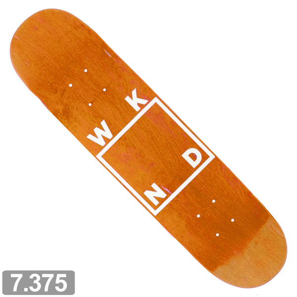 WKND MINI WHITE LOGO ORANGE DECK 7.375 【 ウィークエンド ミニ ホワイト ロゴ オレンジ デッキ 】