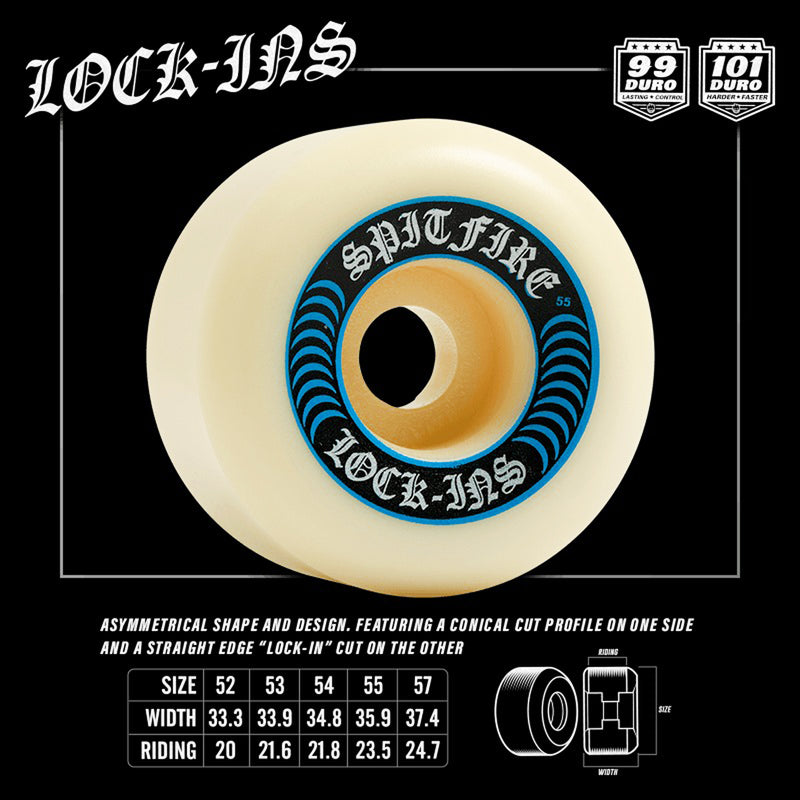 SPITFIRE FORMULA FOUR LOCK IN 99A 53mm 【スピットファイヤー F4 ロックイン ウィール】