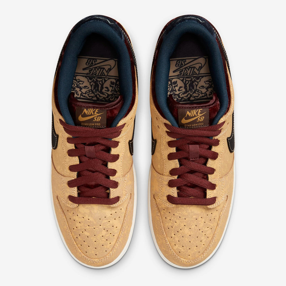 NIKE SB DUNK LOW PRO CELESTIAL GOLD / DARK TEAM RED / BLACK 