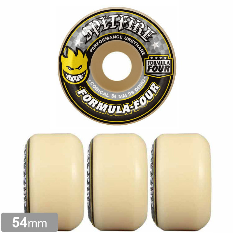 SPITFIRE FORMULA FOUR CONICAL YELLOW PRINT 99A 54mm 【 スピットファイヤー F4 コニカル イエロー プリント ウィール 】