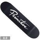 PRIMITIVE NUEVO SCRIPT DECK BLACK / WHITE 8.0【 プリミティブ ヌエヴォ スクリプト ブラック ホワイト デッキ 】