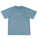 APRIL RHINESTONE TEE - SLATE 【 エイプリル ライムストーン Tシャツ スレイト 】