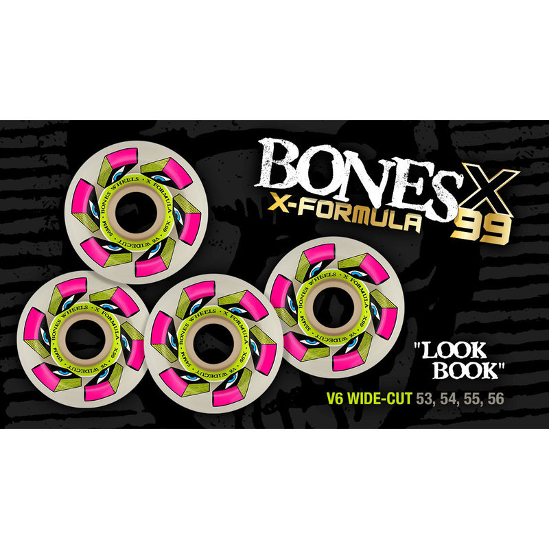 BONES X-FORMULA V6 LOOK BOOK WHEEL 53mm 99A 【 ボーンズ X フォーミュラ V6 ルック ブック ウィール 】