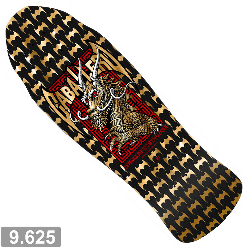 POWELL-PERALTA CABALLERO STREET DRAGON DECK REISSUE 9.625 BLACK / GOLD