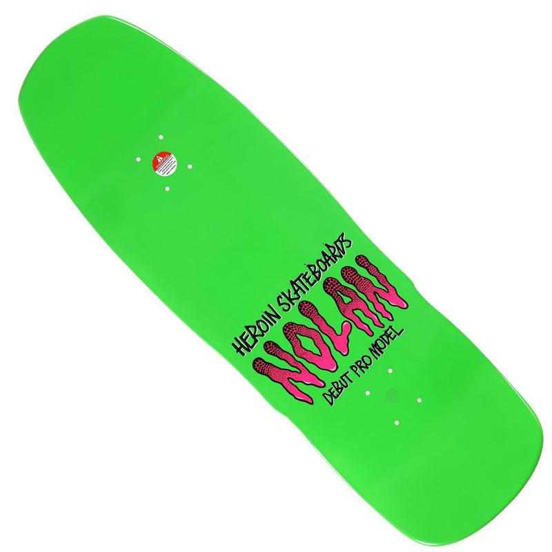 HEROIN NOLAN MUTATION DECK 10.1 DIPPED FLUORESCENT GREEN 【 ヘロイン ノーラン ミューテーション デッキ ディップド フルオレセント グリーン 】