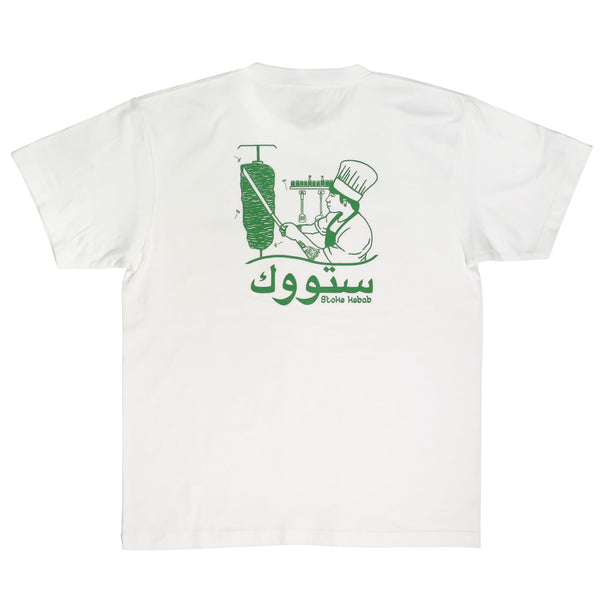 STOKE ARABIC KEBABU TEE WHITE x GREEN 【 ストーク アラビック ケバブ Tシャツ ホワイト ｘ グリーン 】