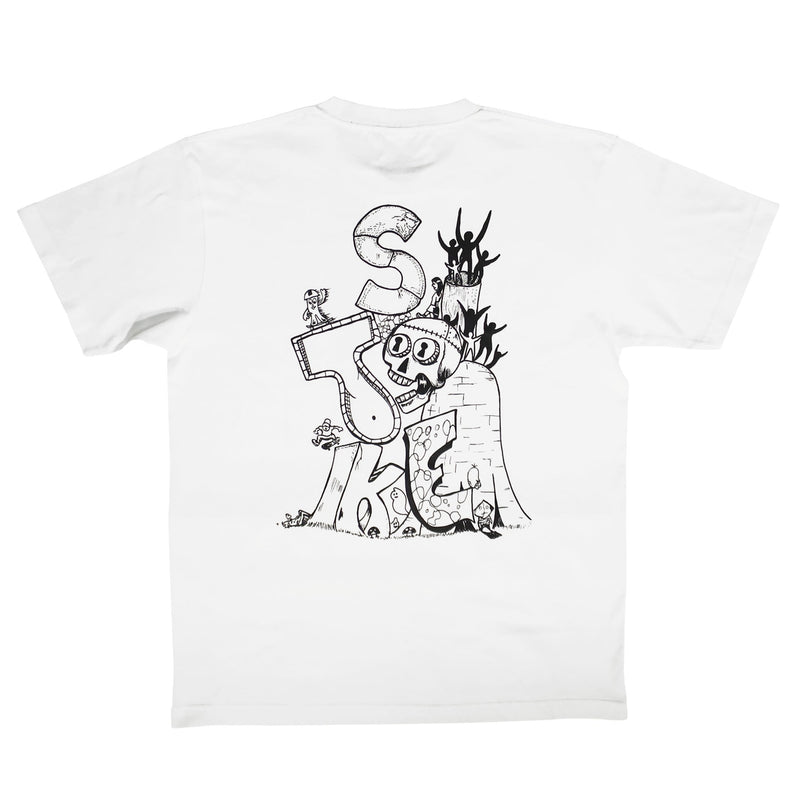 STOKE x KENJI '373' GOTO SKATE TOURISM TEE WHITE【 ストーク 373 スケート ツーリズム Tシャツ ホワイト 】