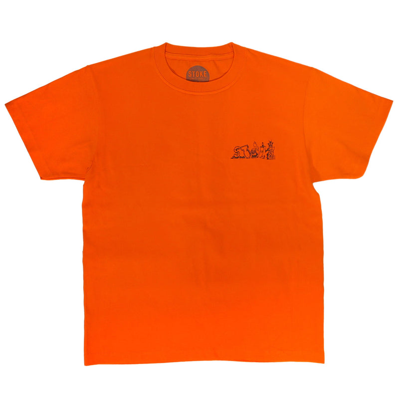 STOKE x KENJI '373' GOTO SKATE TOURISM TEE ORANGE 【 ストーク 373 スケート ツーリズム Tシャツ オレンジ 】