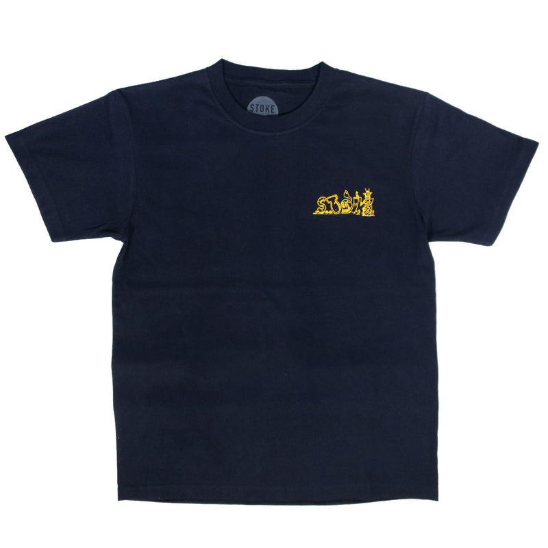 STOKE x KENJI '373' GOTO SKATE TOURISM TEE NAVY 【 ストーク 373 スケート ツーリズム Tシャツ ネイビー 】