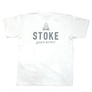 STOKE BONFIRE CREW TEE WHITE/ CLOUD GRAY 【 ストーク ボン ファイヤー クルー Tシャツ ホワイト / クラウド グレイ 】