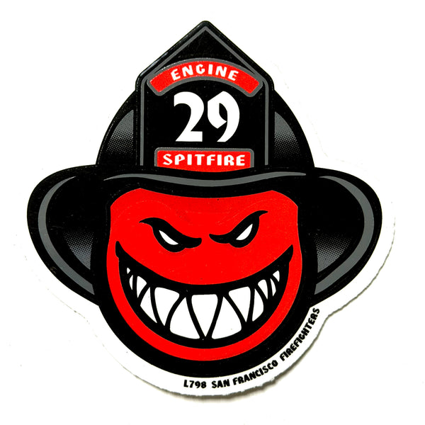 SPITFIRE x SFFD ENGINE 29 FIREFIGHTERS BIGHEAD STICKER