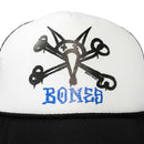 POWELL PERALTA VATO RAT BONES TRUCKER CAP WHITE / BLACK 【 パウエル ペラルタ ヴァータ ラット ボーンズ トラッカー キャップ ホワイト / ブラック 】
