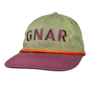 GNARHUNTERS GNAR SNAPBACK GREEN / PURPLE 【 ナーハンターズ ナー スナップバック グリーン / パープル 】